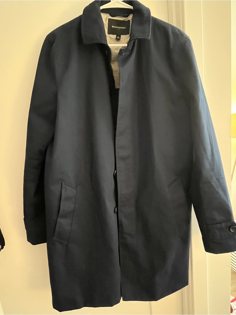 Banana Republic Men's Dark Navy Single-Breasted Pea Coat